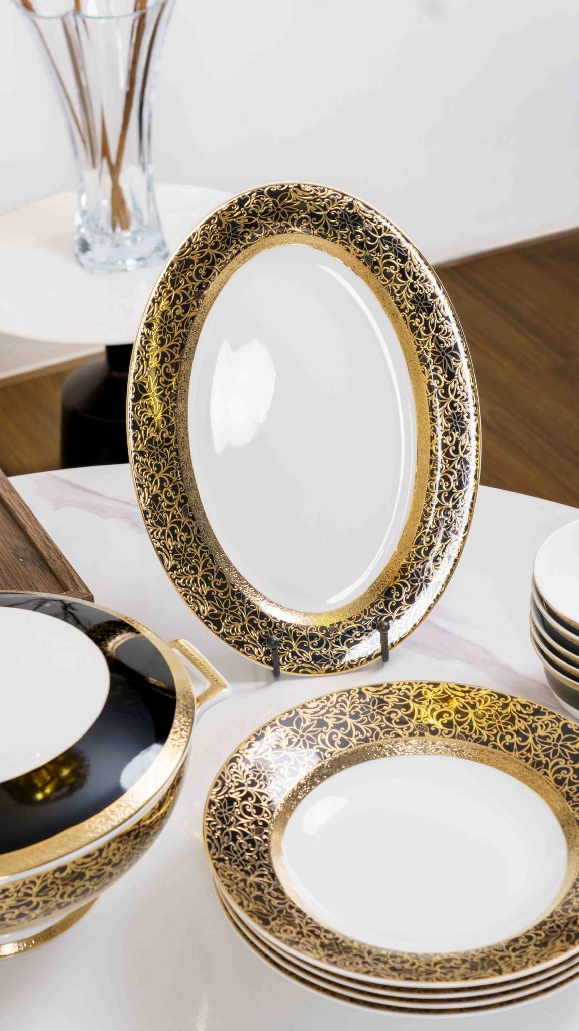  Bộ đồ ăn Abbey đen 41 sản phẩm Spedona 