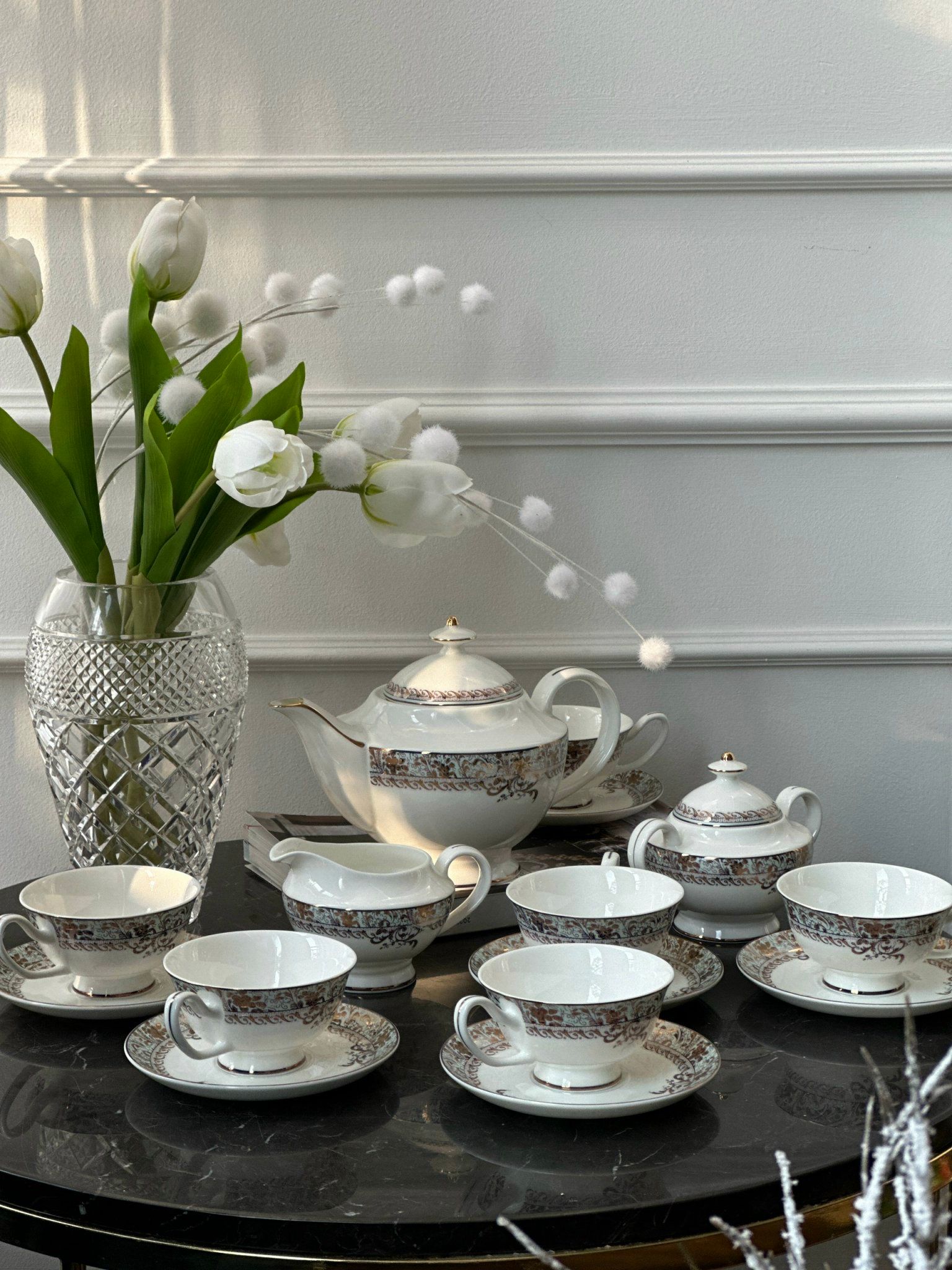  Bộ cafe Xanh Ngọc Dây Vàng 