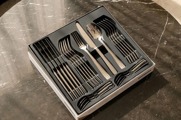  Set 24 món (Dao, dĩa, thìa lớn, thìa nhỏ) Cortina Stainless Steel Mirror Steel Sambonet 