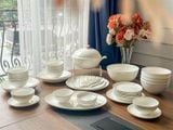  Bộ đồ ăn sứ xương trắng trơn 
