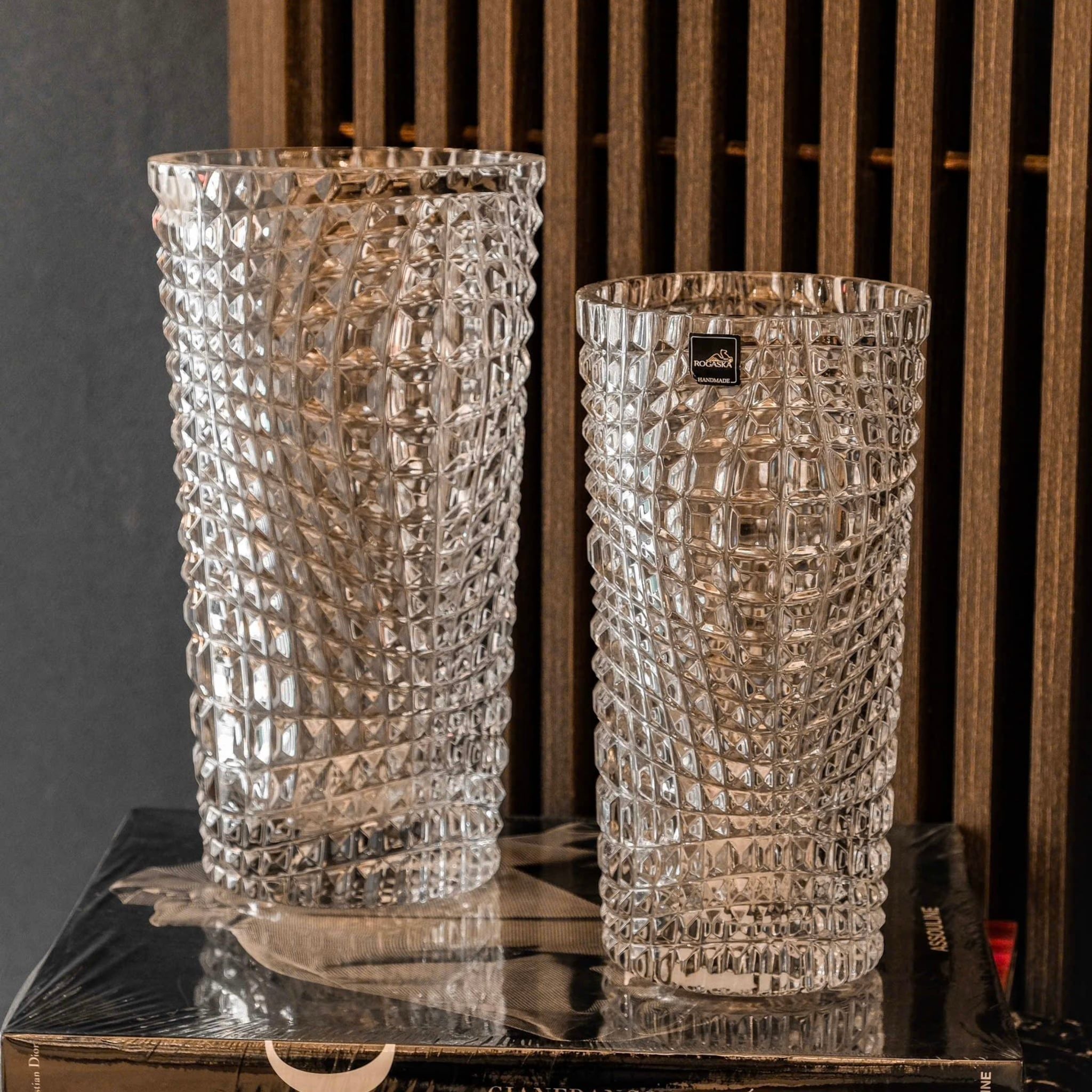  Lọ hoa Brilliance trắng - Rogaska 