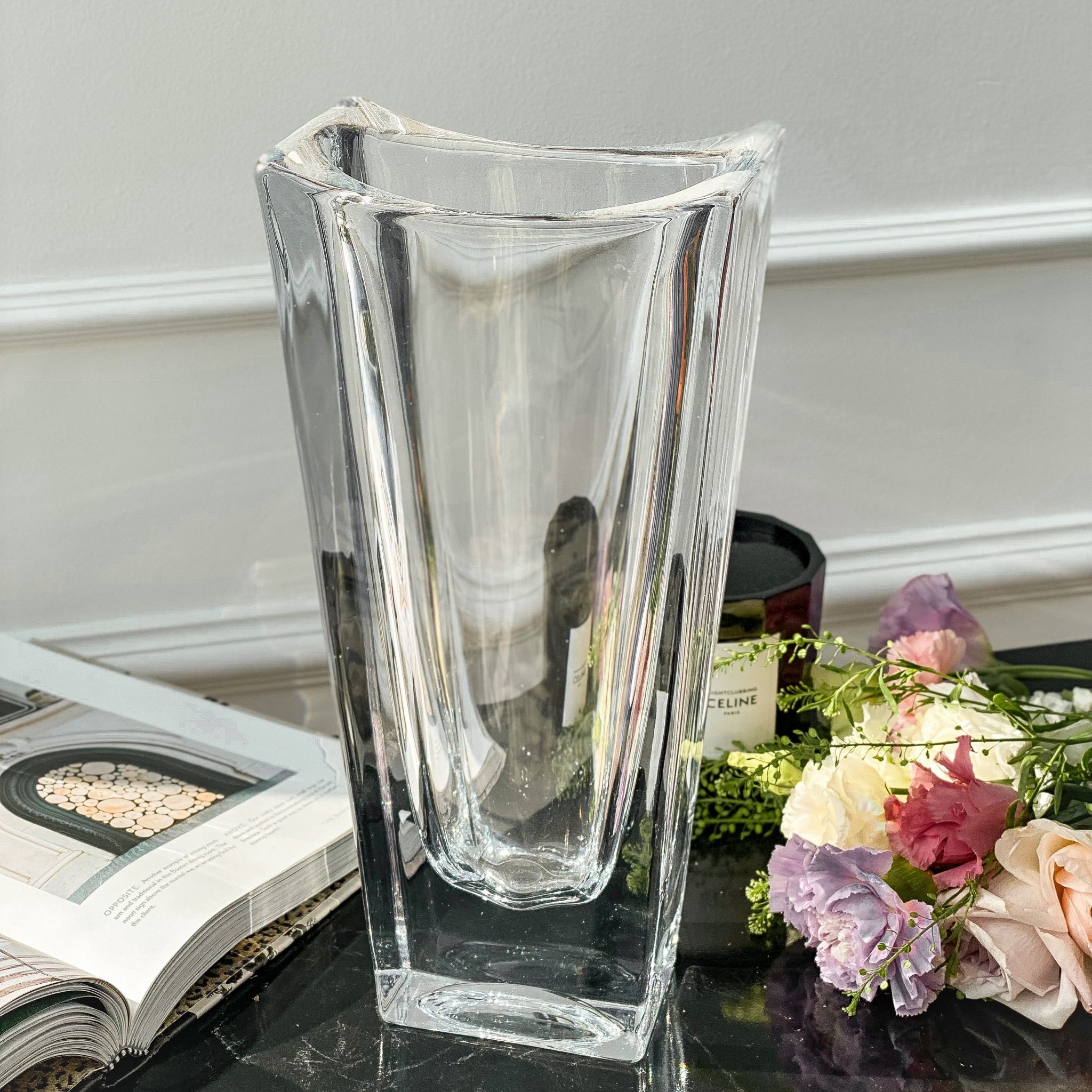  Lọ hoa chữ nhật 30cm trơn 