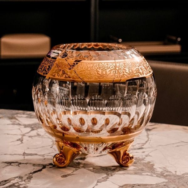  Lọ hoa khảm vàng Romantic Ales 86011 20.5cm 