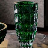  Lọ hoa kim cương xanh lá 28cm Crystal Bohemia 