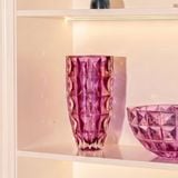  Lọ hoa kim cương hồng 28cm Crystal Bohemia 