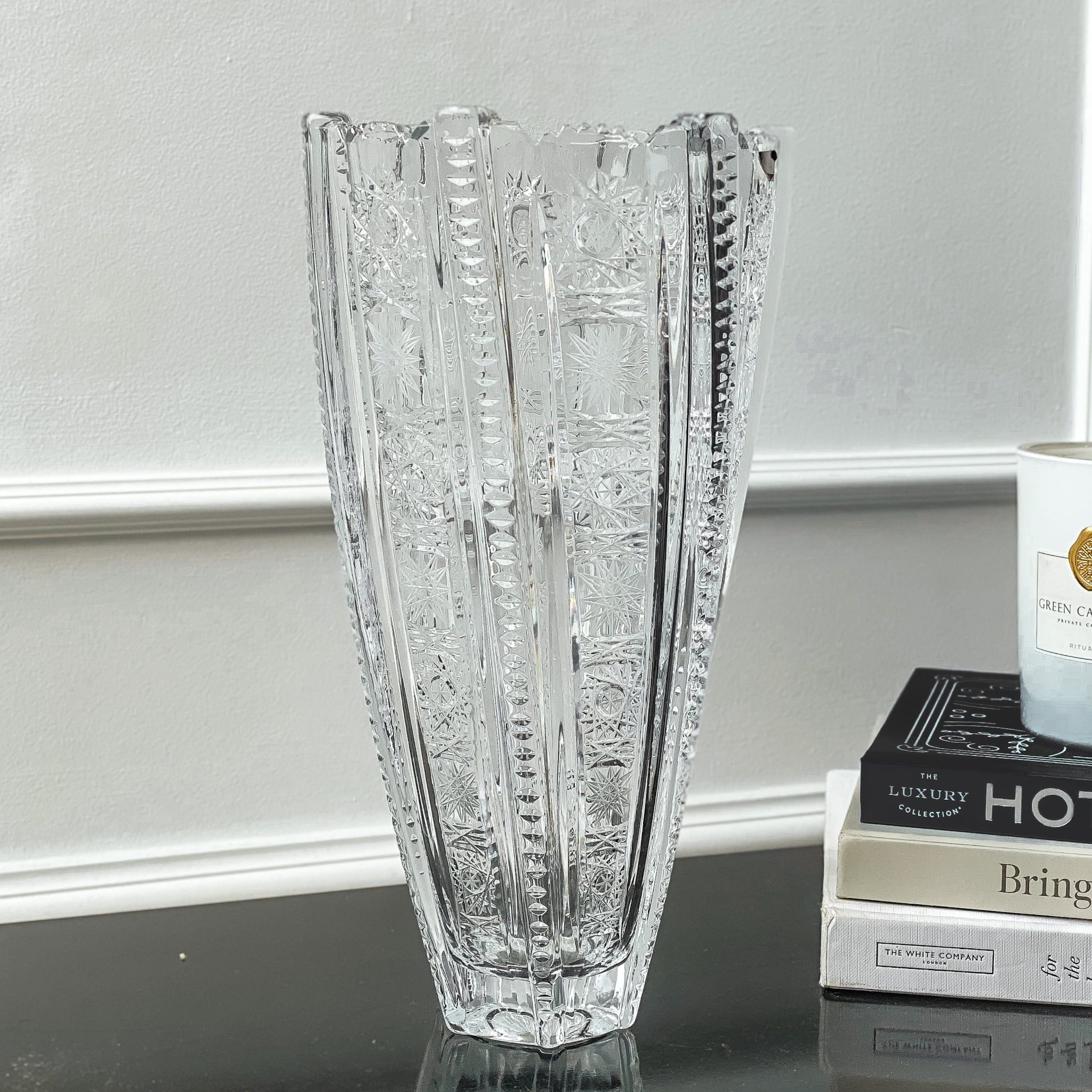  Lọ hoa pha lê Bom gân M57 35.5cm 