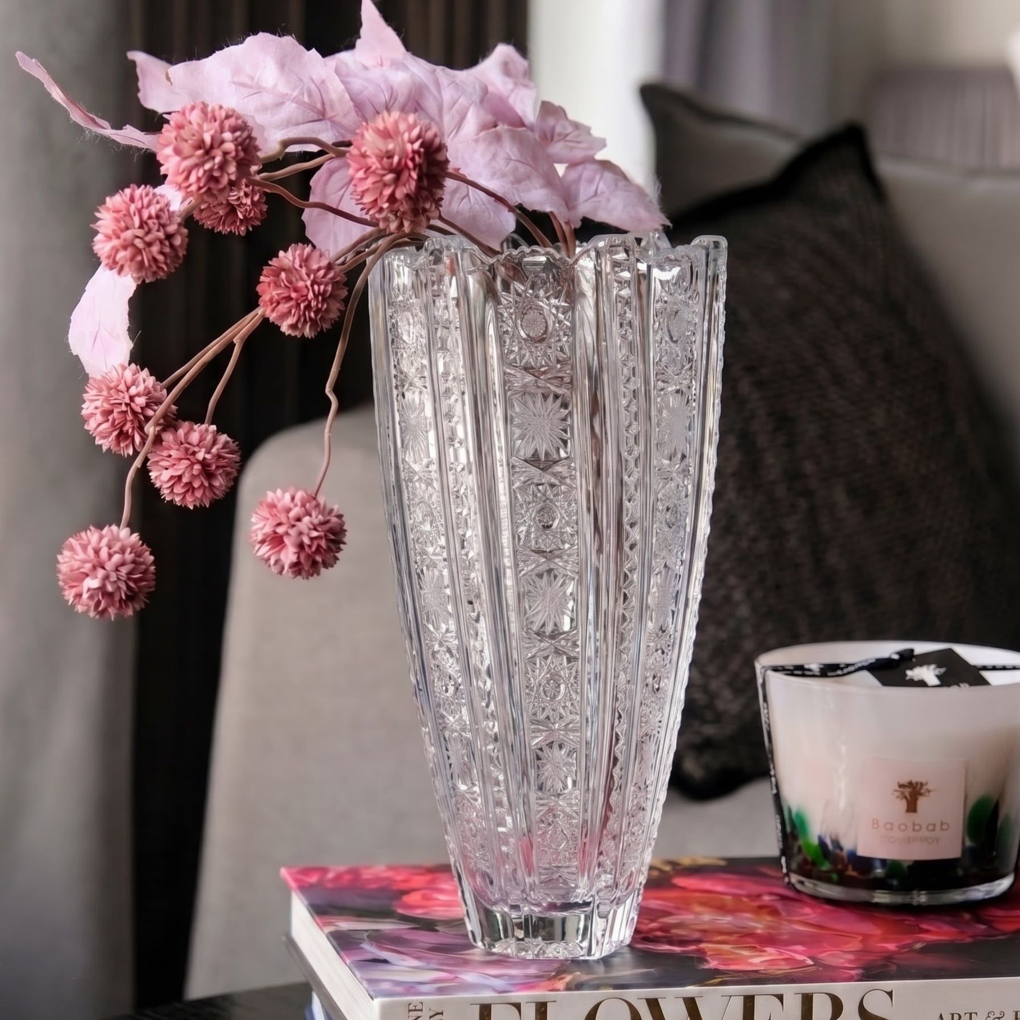  Lọ hoa pha lê Bom gân M57 35.5cm 