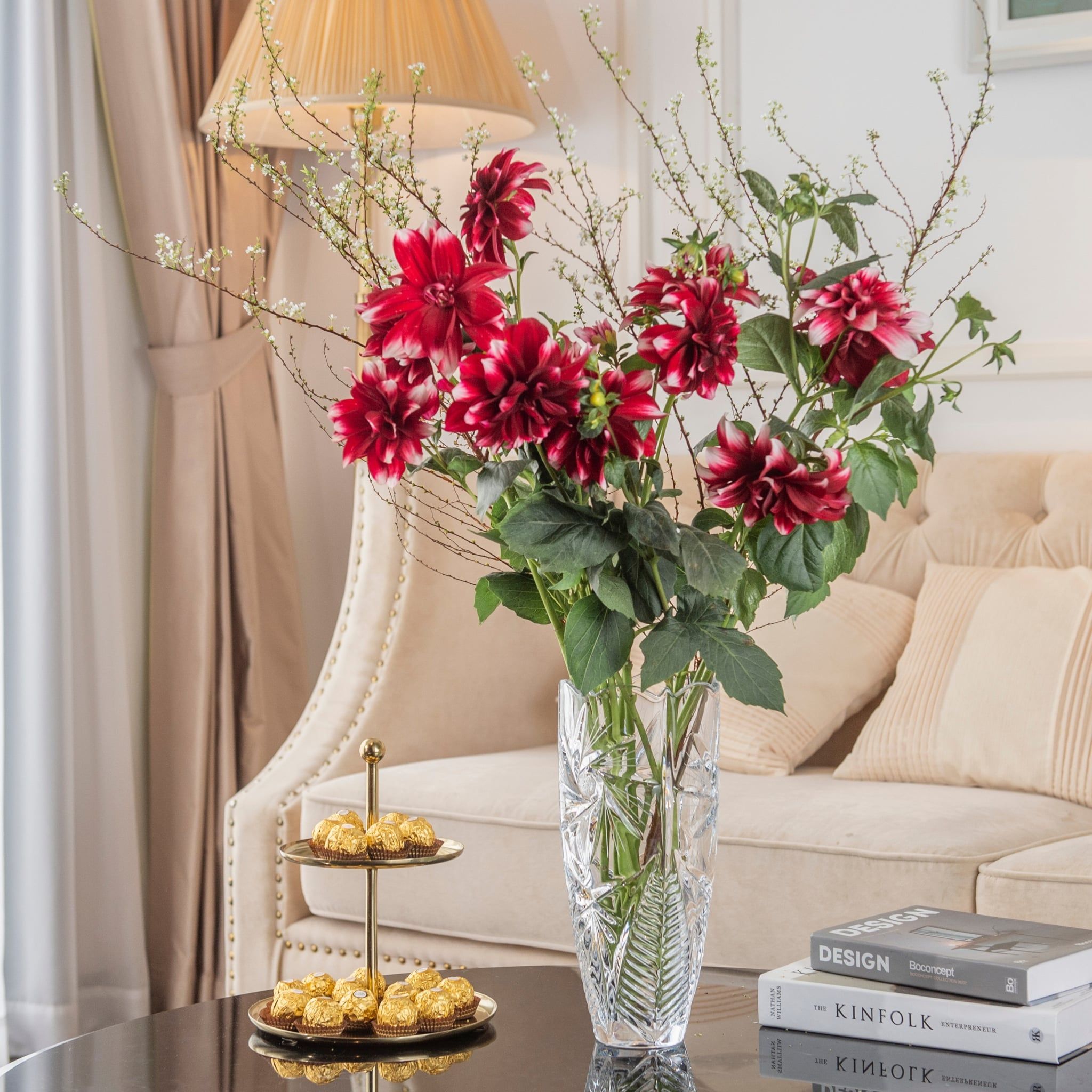  Lọ hoa pha lê bom xoáy 30cm 