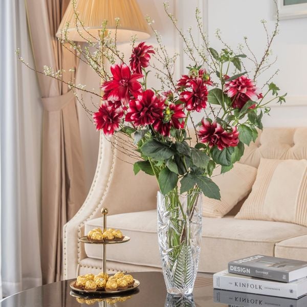  Lọ hoa pha lê bom xoáy 25.5cm 