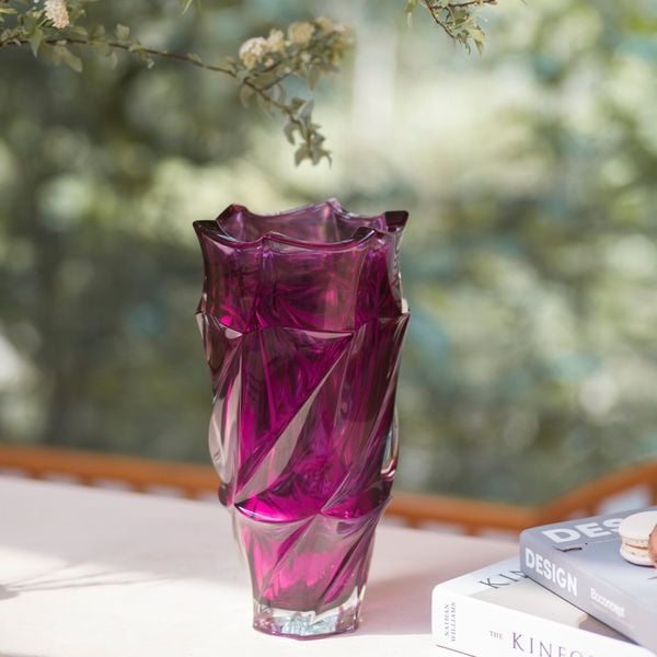  Lọ hoa pha lê Flamenco Tím 30cm 