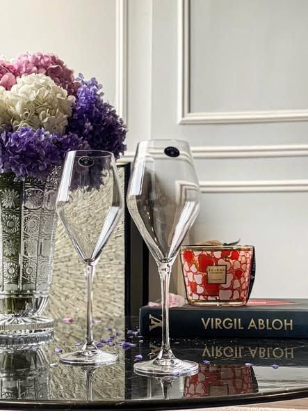  Set 6 ly vang trắng Loxia 470ml Crystal Bohemia 