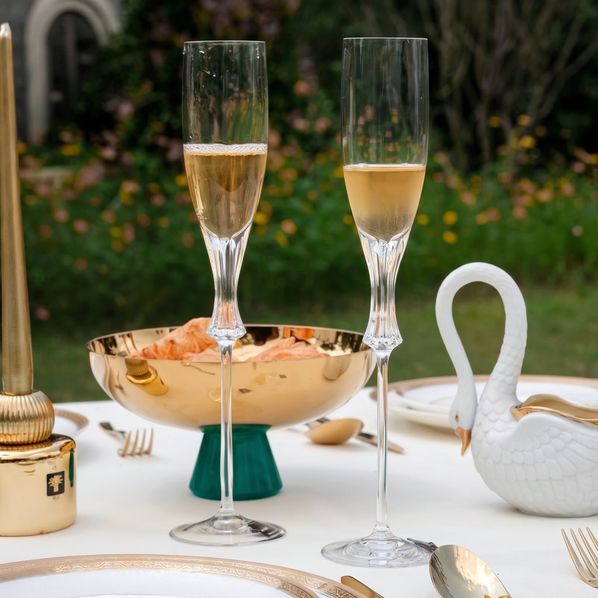  Set 2 ly champagne flute Omega 170ml Rogaska 