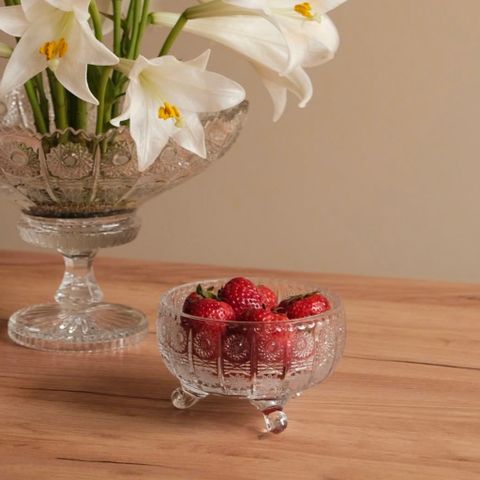  Tô 3 chân M57 12.5cm Crystal Bohemia 