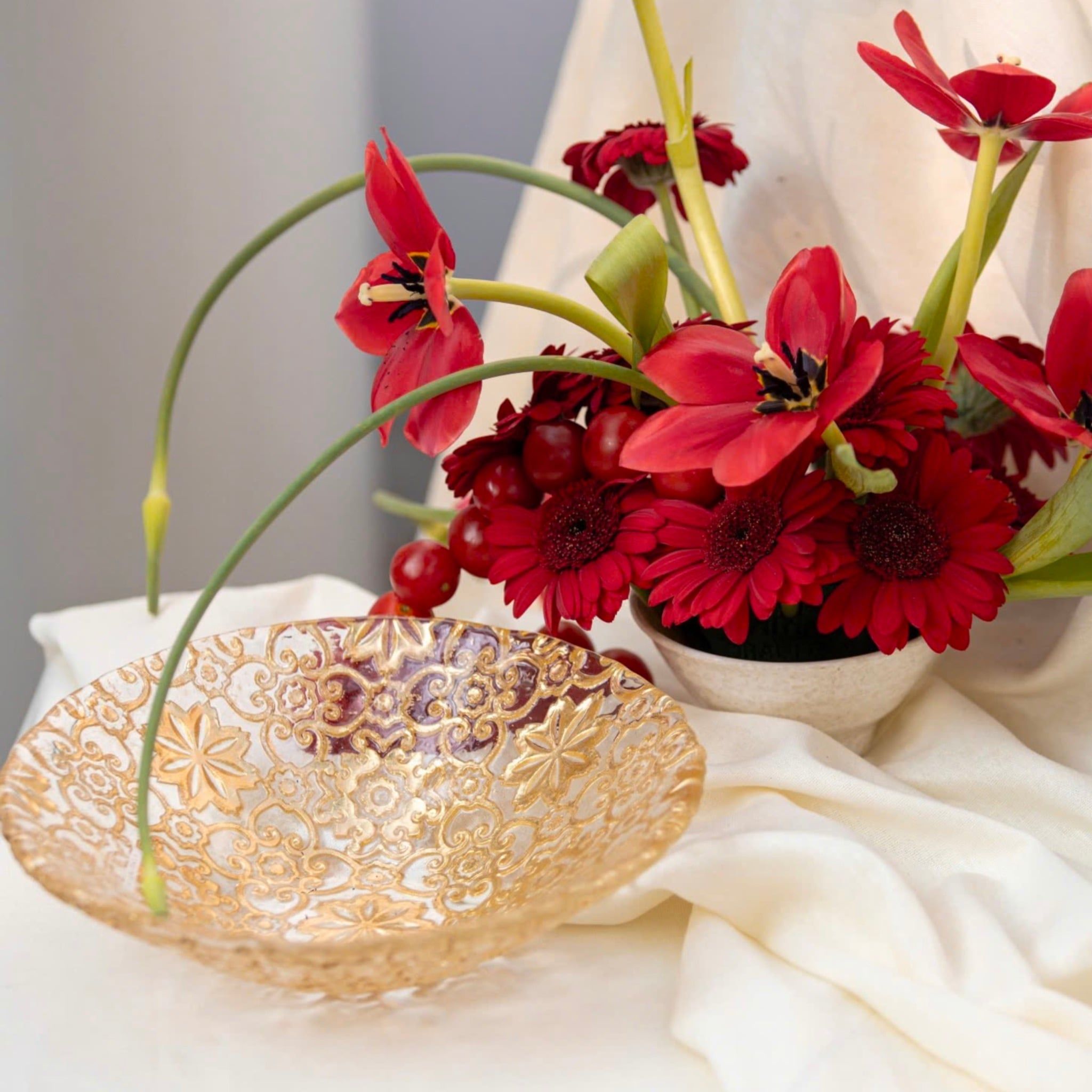  Tô Arabesque Individual Gold Leaf 16cm IVV 