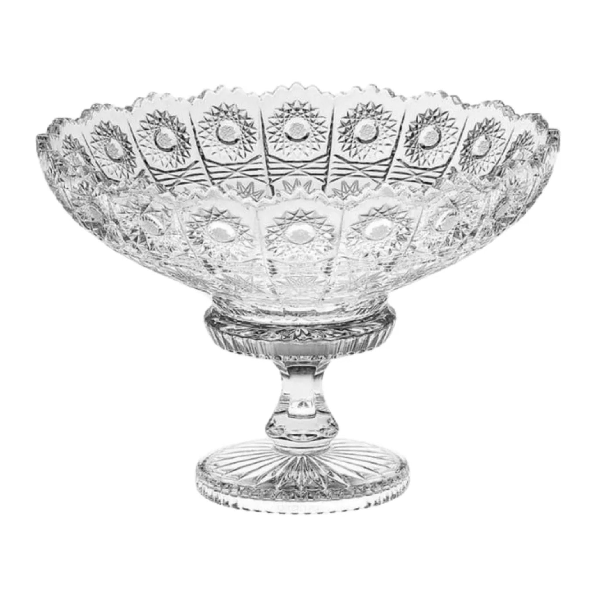  Tô chân đế tròn M57 25cm Crystal Bohemia 