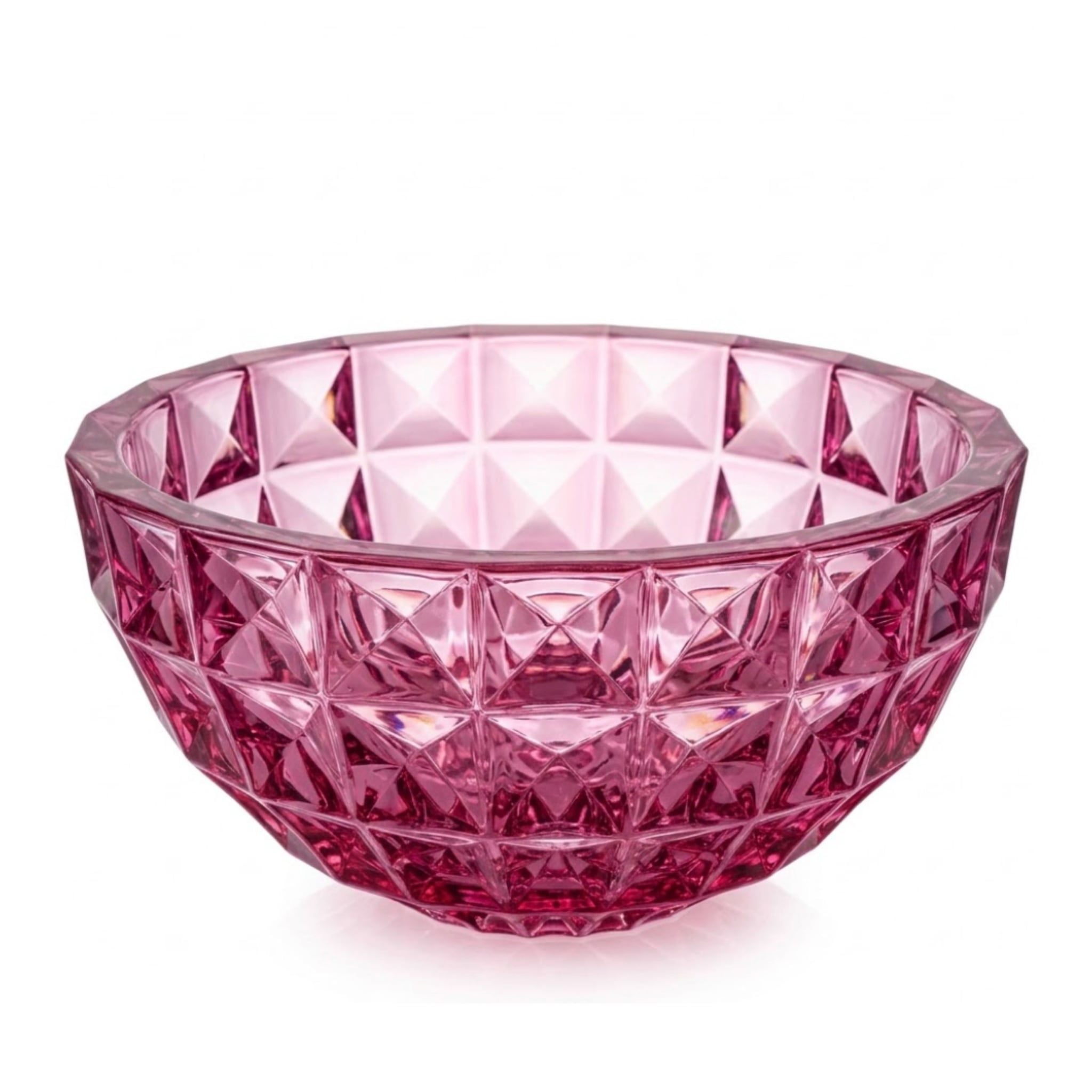  Tô kim cương hồng 28cm Crystal Bohemia 
