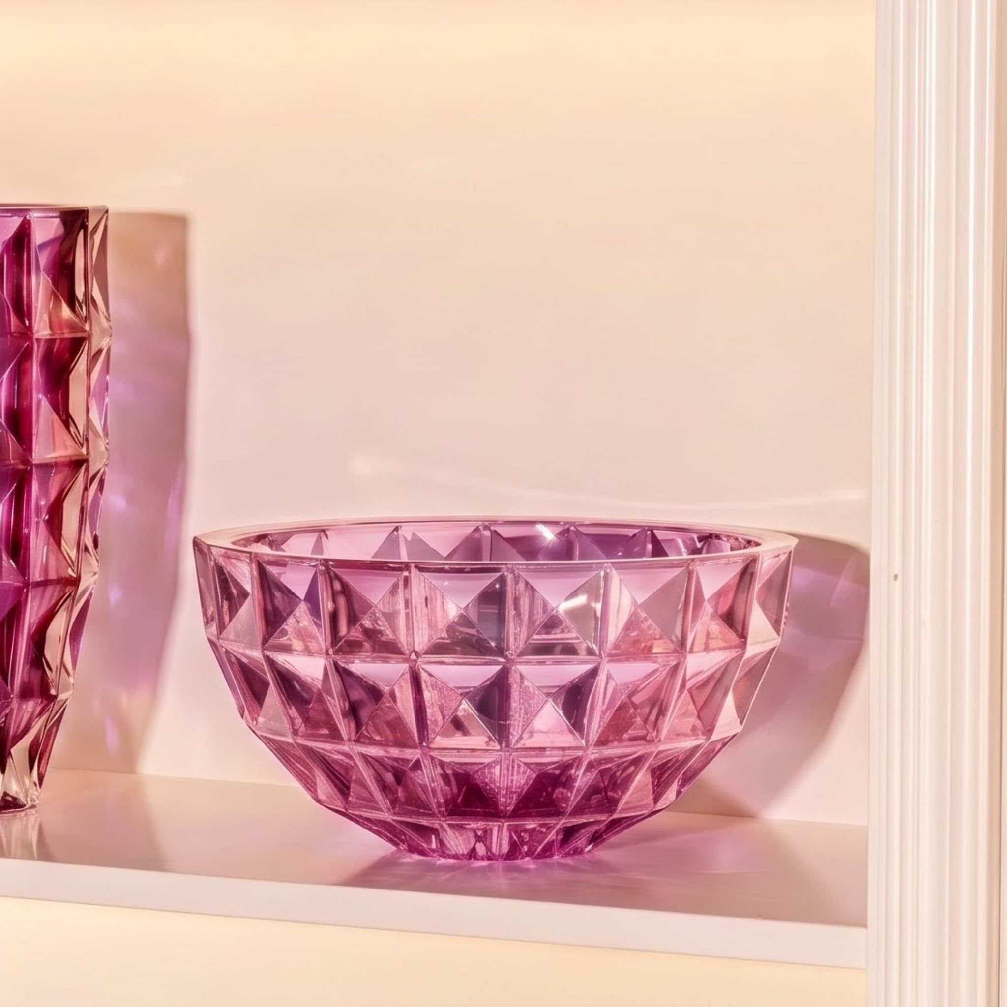  Tô kim cương hồng 28cm Crystal Bohemia 
