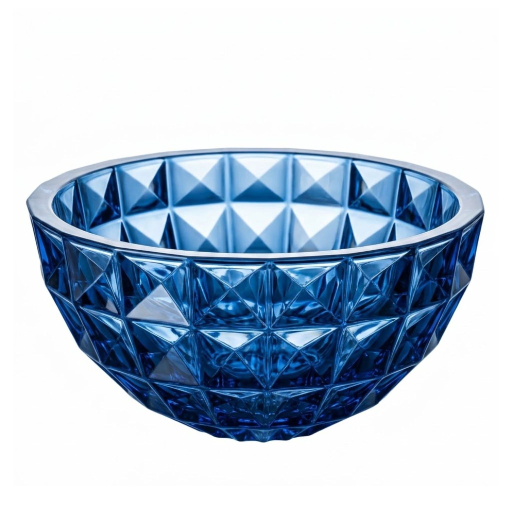  Tô kim cương xanh dương 28cm Crystal Bohemia 
