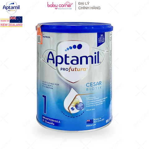  Sữa Bột Aptamil New Zealand Profutura Cesarbiotik Infant Formula Số 1, 800g, bé 0-12 tháng 