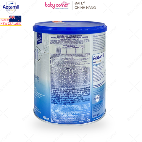  Sữa Bột Aptamil New Zealand Profutura Cesarbiotik Infant Formula Số 1, 800g, bé 0-12 tháng 