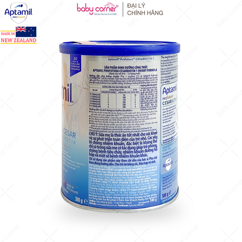  Sữa Bột Aptamil New Zealand Infant Formula Số 1, 380g, bé 0-12 tháng 