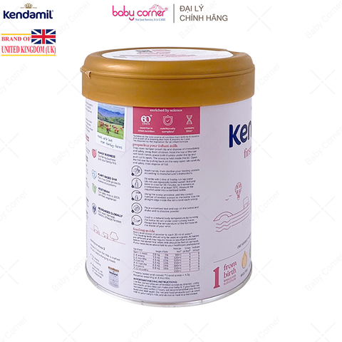  Sữa Bột KENDAMIL Classic Số 1, Bé Từ 0-6 Tháng, 800G 