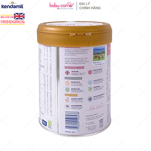  Sữa Bột KENDAMIL Classic Số 1, Bé Từ 0-6 Tháng, 800G 