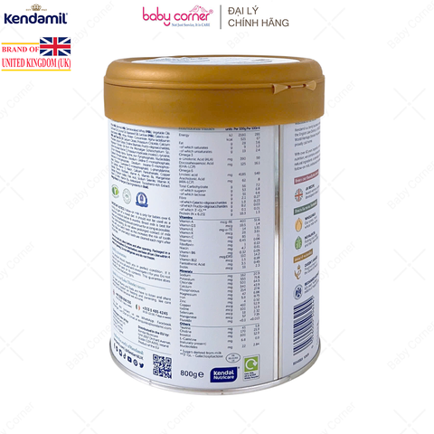  Sữa Bột KENDAMIL Classic Số 2, Bé Từ 6-12 Tháng, 800G 