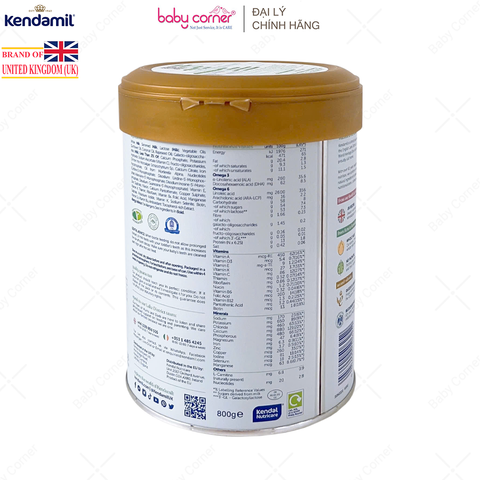  Sữa Bột KENDAMIL Classic Số 3, Bé Từ 12-36 Tháng, 800G 