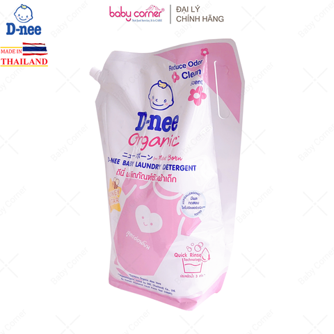  Nước Giặt Quần Áo Em Bé DNEE Hồng, Dạng Túi 3.6L 