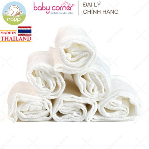  Set 6 Khăn Sữa Sợi Tre Nappi Cao Cấp (30cm x 30cm) 