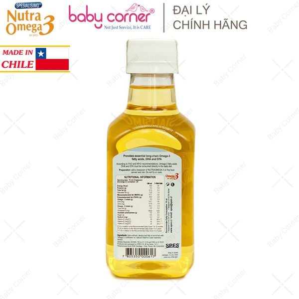  Dầu Cá Hồi Nutra Omega 3, 240ml 