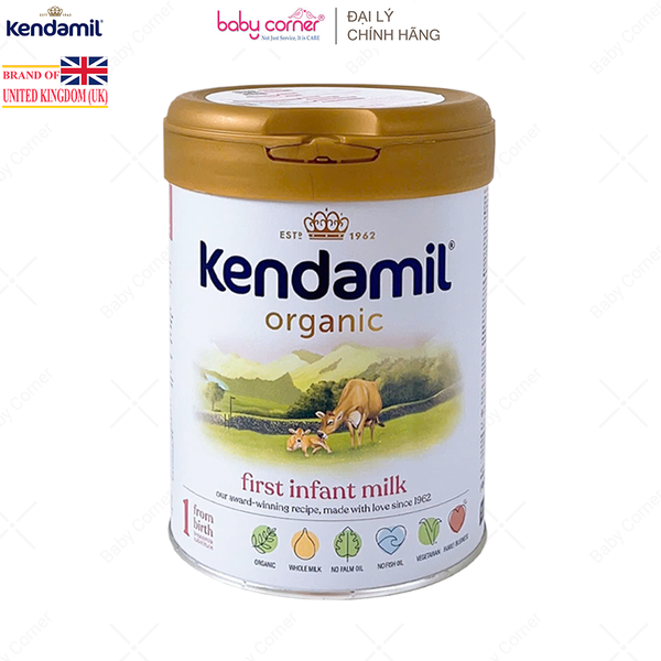  Sữa Bột KENDAMIL Organic Số 1, Bé Từ 0-6 Tháng, 800G 