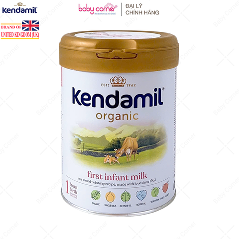  Sữa Bột KENDAMIL Organic Số 1, Bé Từ 0-6 Tháng, 800G 