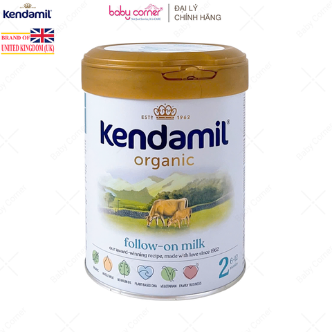  Sữa Bột KENDAMIL Organic Số 2, Bé Từ 6-12 Tháng, 800G 