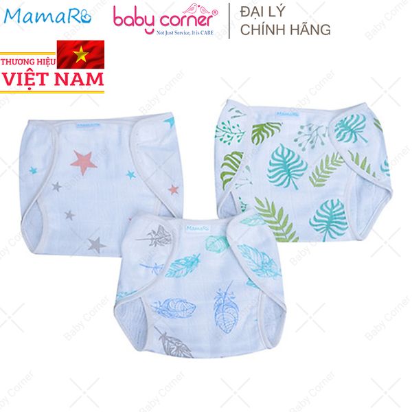  Set 3 Tã Vải Dán Bỉm Mamaru Size S (Bé 0 - 3 Tháng Tuổi) 
