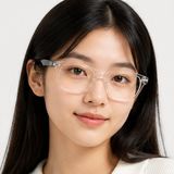 Gọng kính trẻ em Rayban Junior RY1555F 3541 - Trong suốt – người mẫu đeo kính
