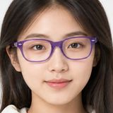 Gọng kính trẻ em Rayban Junior RY1555F 3997 - Tím và xanh dương nhạt trong suốt – người mẫu đeo kính