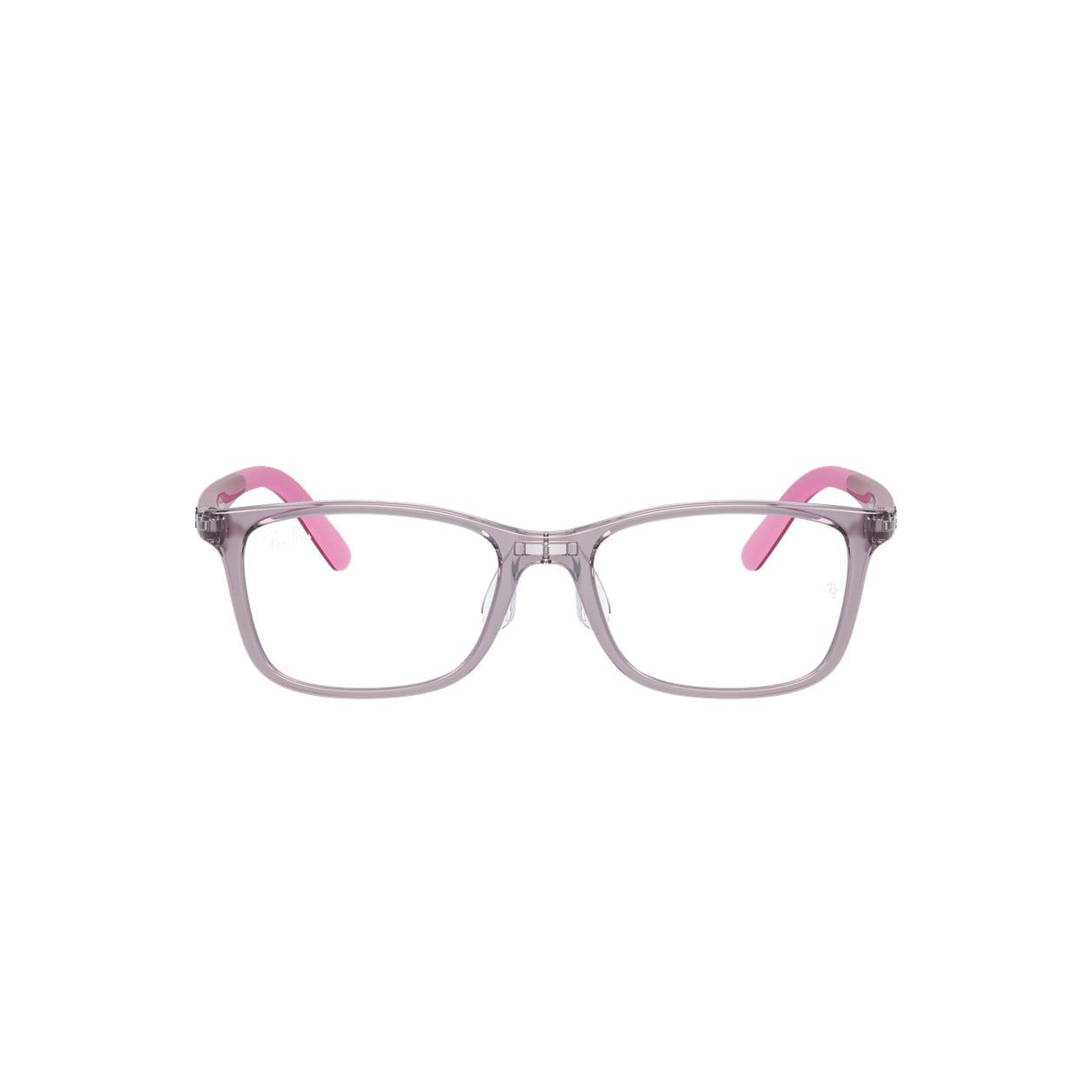 Gọng kính trẻ em Rayban Junior RY1626D 3912 - Hồng trong suốt – ảnh chính diện trên nền trắng