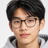 Gọng kính trẻ em Rayban Junior RY9552V 4064 - Đen phối bạc – người mẫu đeo kính