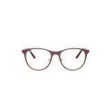 Gọng kính trẻ em Rayban Junior RY9552V 4097 - Đỏ đậm mờ phối vàng kim – ảnh chính diện trên nền trắng