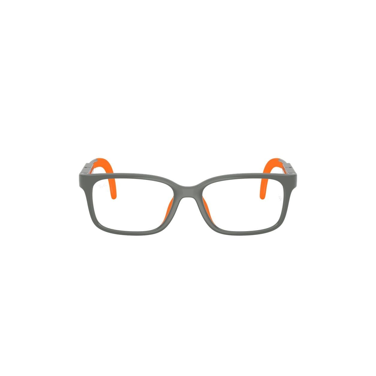Gọng kính trẻ em Rayban Junior RYA1980 7533 - Xám và cam – ảnh chính diện trên nền trắng