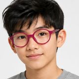 Gọng kính trẻ em Rayban Junior RYA1981 7531 - Tím đậm và tím – người mẫu đeo kính