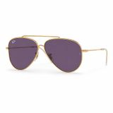 Kính mát Rayban Aviator Reverse RBR0101S 001/1A - Vàng Arista bóng, tròng tím