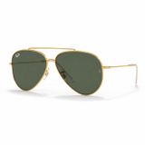 Kính mát Rayban Aviator Reverse RBR0101S 001/GA - Vàng Arista bóng, tròng xám đậm tráng gương xanh ngọc