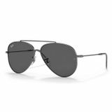 Kính mát Rayban Aviator Reverse RBR0101S 004/81 - Xám gunmetal bóng, tròng xám đậm phân cực