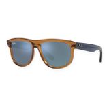Kính mát Rayban Boyfriend Reverse RBR0501S 6711GA - Nâu caramel trong suốt, tròng xám đậm tráng gương xanh ngọc