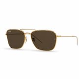 Kính mát Rayban Caravan Reverse RBR0102S 001/83 - Vàng Arista bóng, tròng nâu đậm phân cực