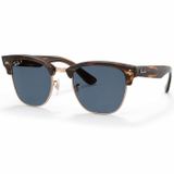 Kính mát Rayban Clubmaster Reverse RBR0504S 13983A - Đồi mồi sọc phối vàng hồng, tròng xanh dương đậm