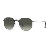 Kính mát Rayban Hexagonal RB3548 002/71 - Đen bóng, tròng xám chuyển sắc
